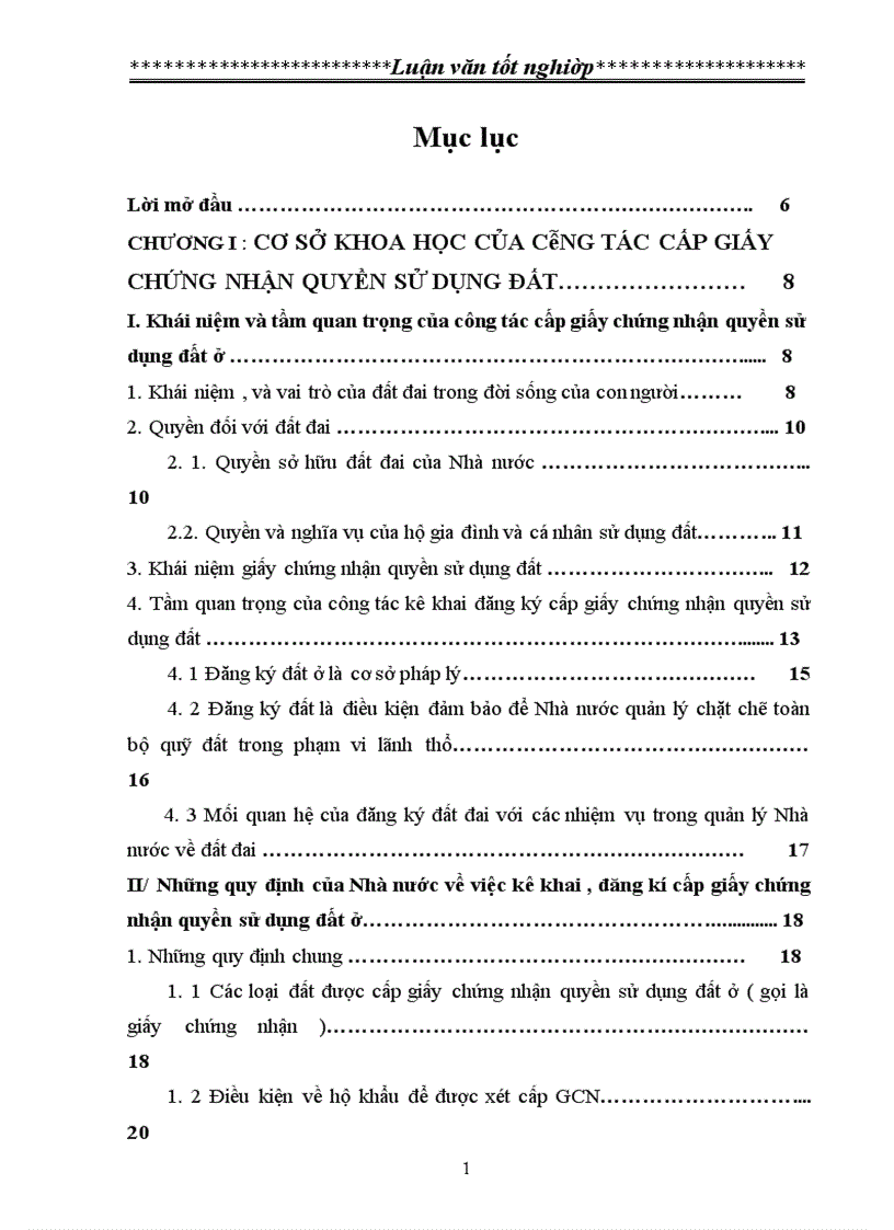 Nghiên cứu thực trạng và đề xuất một số giải pháp cho công tác cấp GCNQSDĐ ở trên địa bàn phường Vĩnh Hưng Quận Hoàng Mai Thành phố Hà Nội