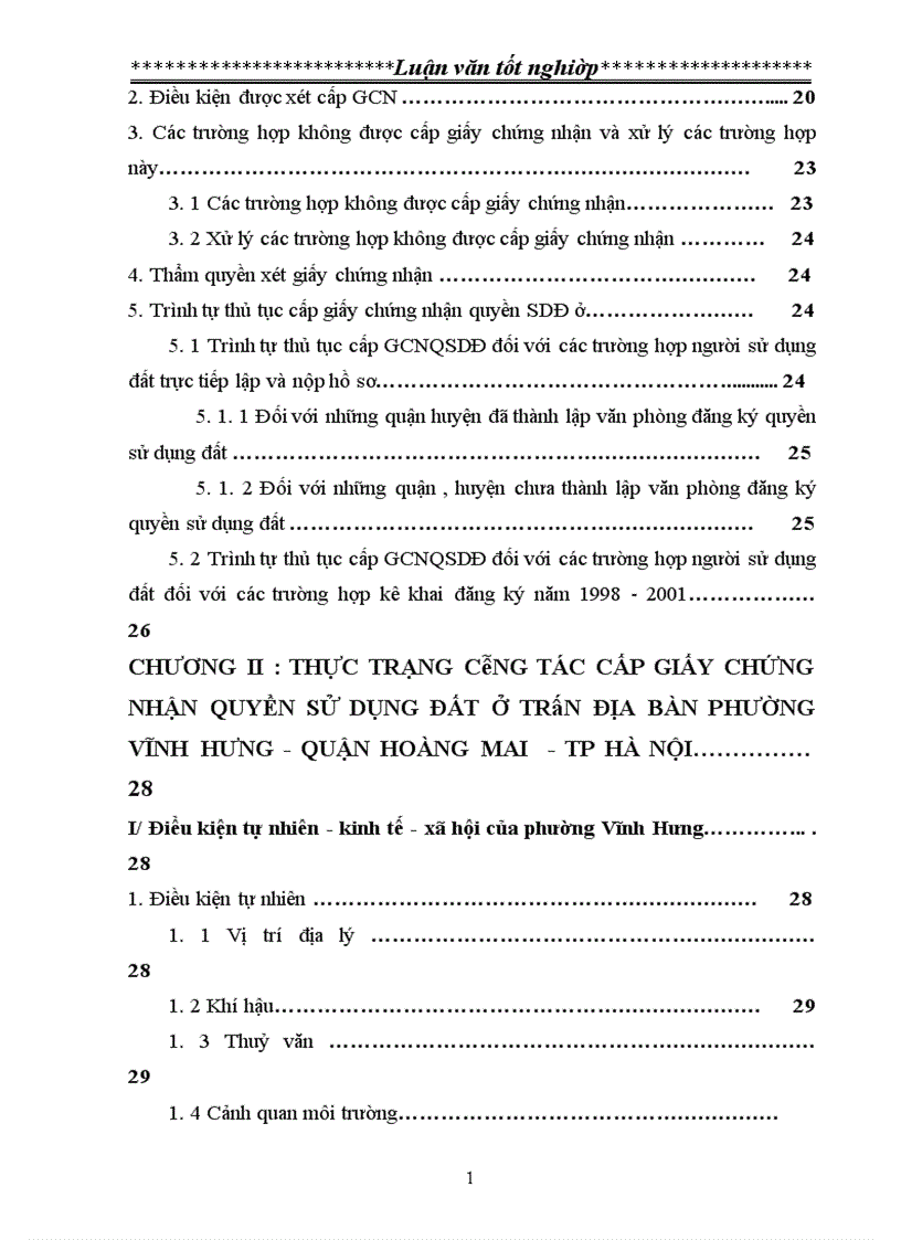image for page Nghiên cứu thực trạng và đề xuất một số giải pháp cho công tác cấp GCNQSDĐ ở trên địa bàn phường Vĩnh Hưng Quận Hoàng Mai Thành phố Hà Nội