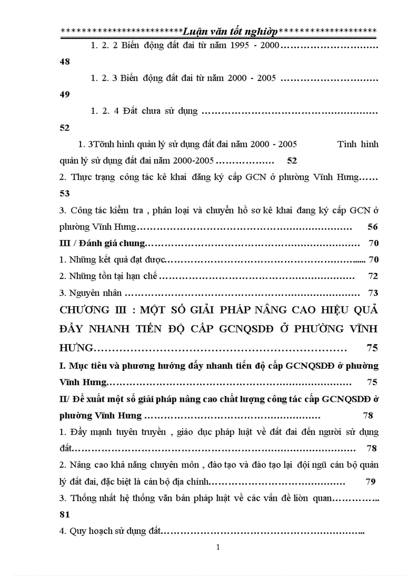 image for page Nghiên cứu thực trạng và đề xuất một số giải pháp cho công tác cấp GCNQSDĐ ở trên địa bàn phường Vĩnh Hưng Quận Hoàng Mai Thành phố Hà Nội