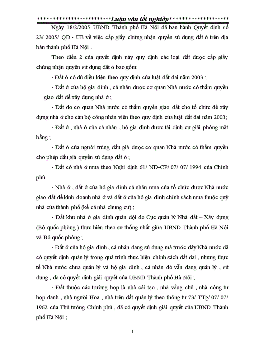 image for page Nghiên cứu thực trạng và đề xuất một số giải pháp cho công tác cấp GCNQSDĐ ở trên địa bàn phường Vĩnh Hưng Quận Hoàng Mai Thành phố Hà Nội