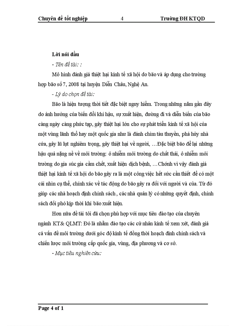 image for page Mô hình đánh giá thiệt hại kinh tế xã hội do bão và áp dụng cho trường hợp bão số 7 2008 tại huyện Diễn Châu Nghệ An 1
