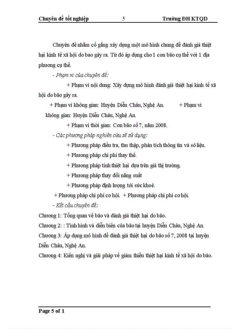 image for page Mô hình đánh giá thiệt hại kinh tế xã hội do bão và áp dụng cho trường hợp bão số 7 2008 tại huyện Diễn Châu Nghệ An 1