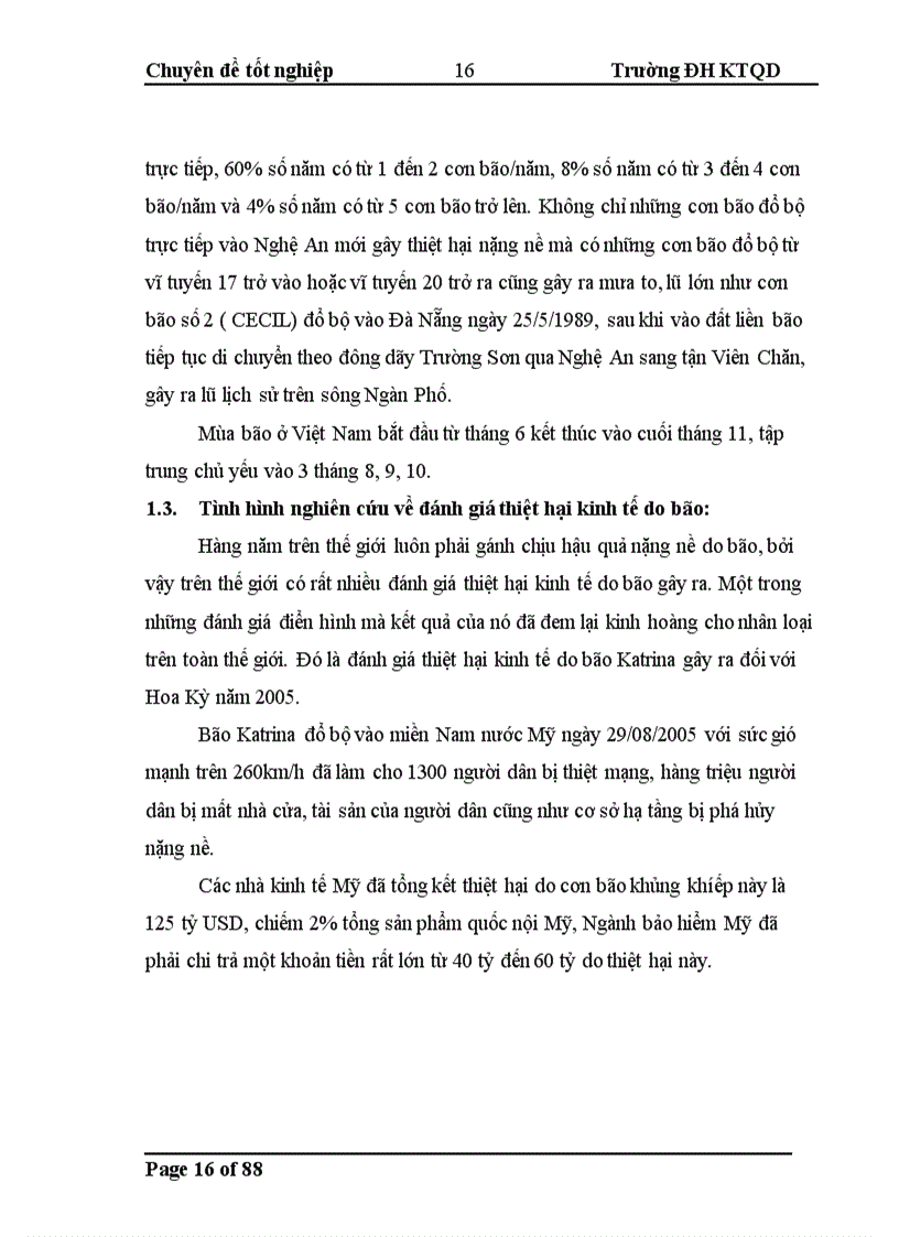 image for page Mô hình đánh giá thiệt hại kinh tế xã hội do bão và áp dụng cho trường hợp bão số 7 2008 tại huyện Diễn Châu Nghệ An 1