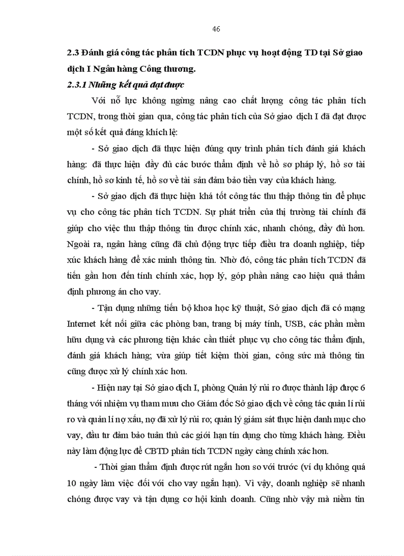 image for page Hoàn thiện công tác phân tích tài chính doanh nghiệp phục vụ hoạt động tín dụng tại Sở giao dịch I Ngân hàng Công thương