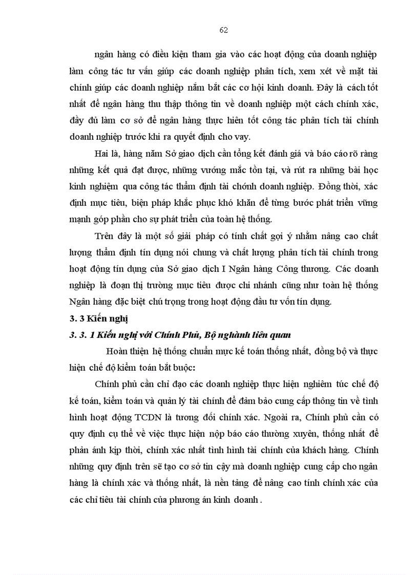 image for page Hoàn thiện công tác phân tích tài chính doanh nghiệp phục vụ hoạt động tín dụng tại Sở giao dịch I Ngân hàng Công thương