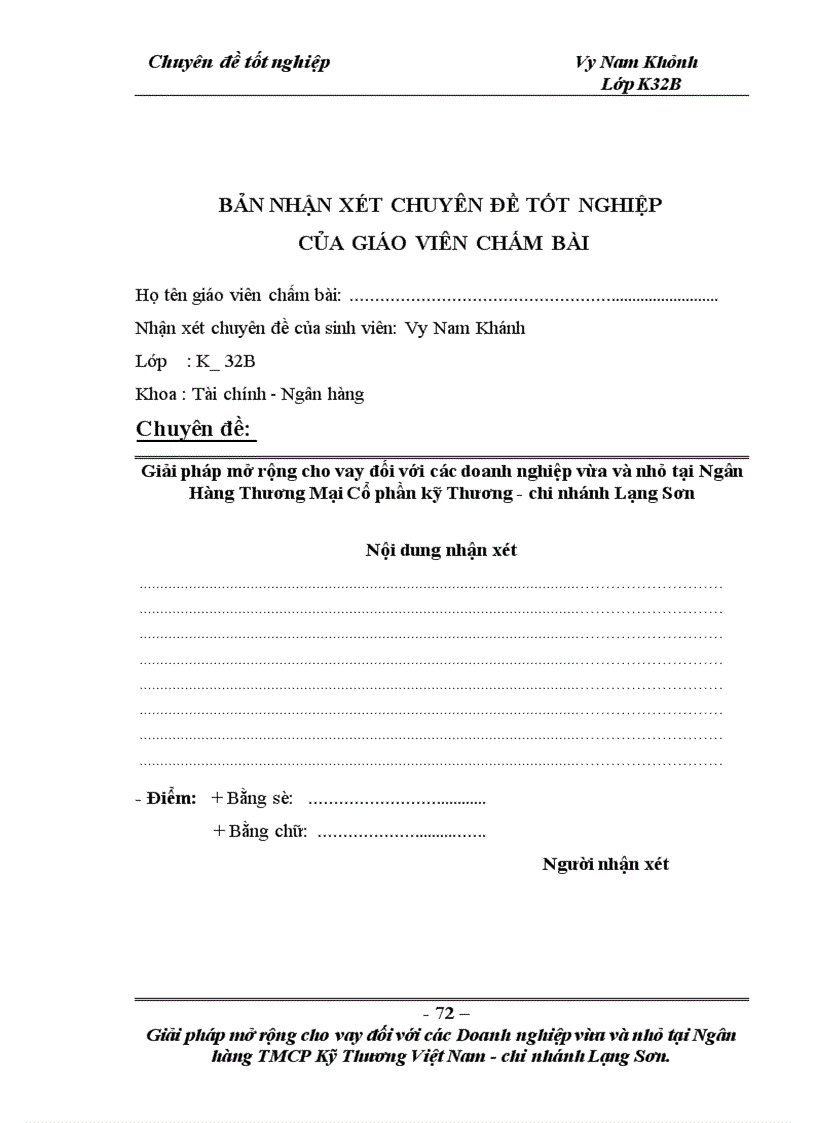 image for page Giải pháp mở rộng cho vay đối với DNVVN tại Techcombank Lạng Sơn