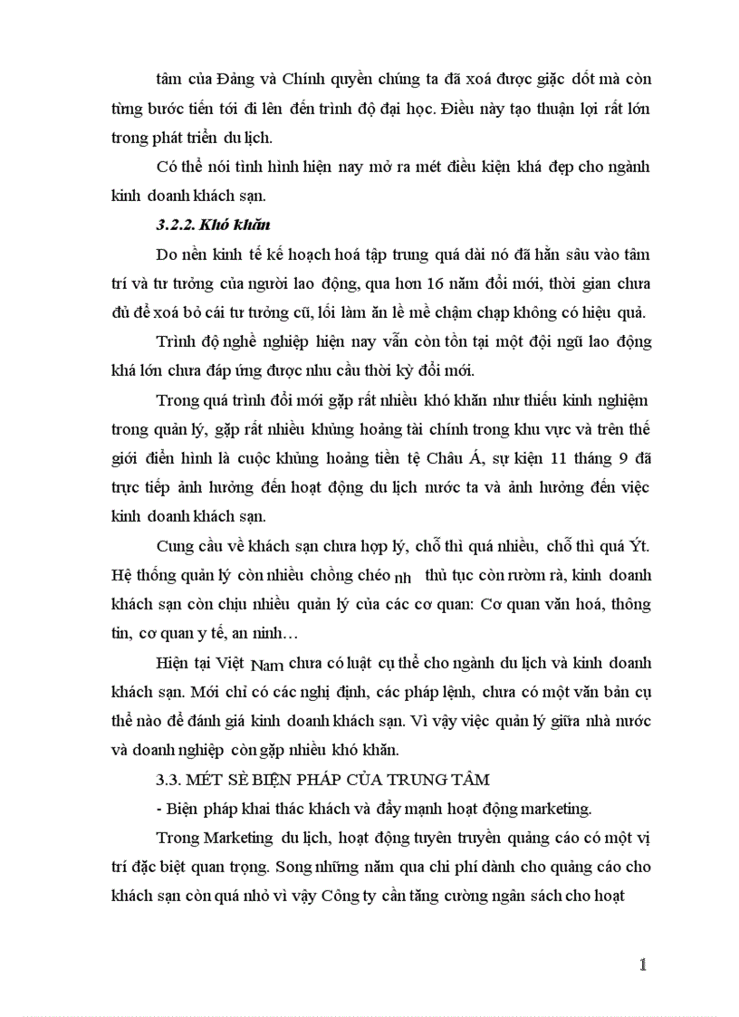 image for page Báo cáo thực tập tổng hợp tại Trung tâm thực hành nghề Khách sạn