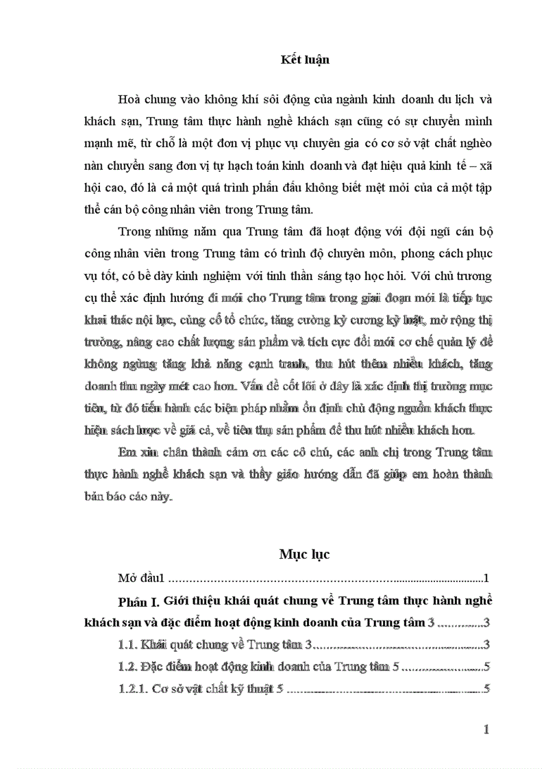 image for page Báo cáo thực tập tổng hợp tại Trung tâm thực hành nghề Khách sạn