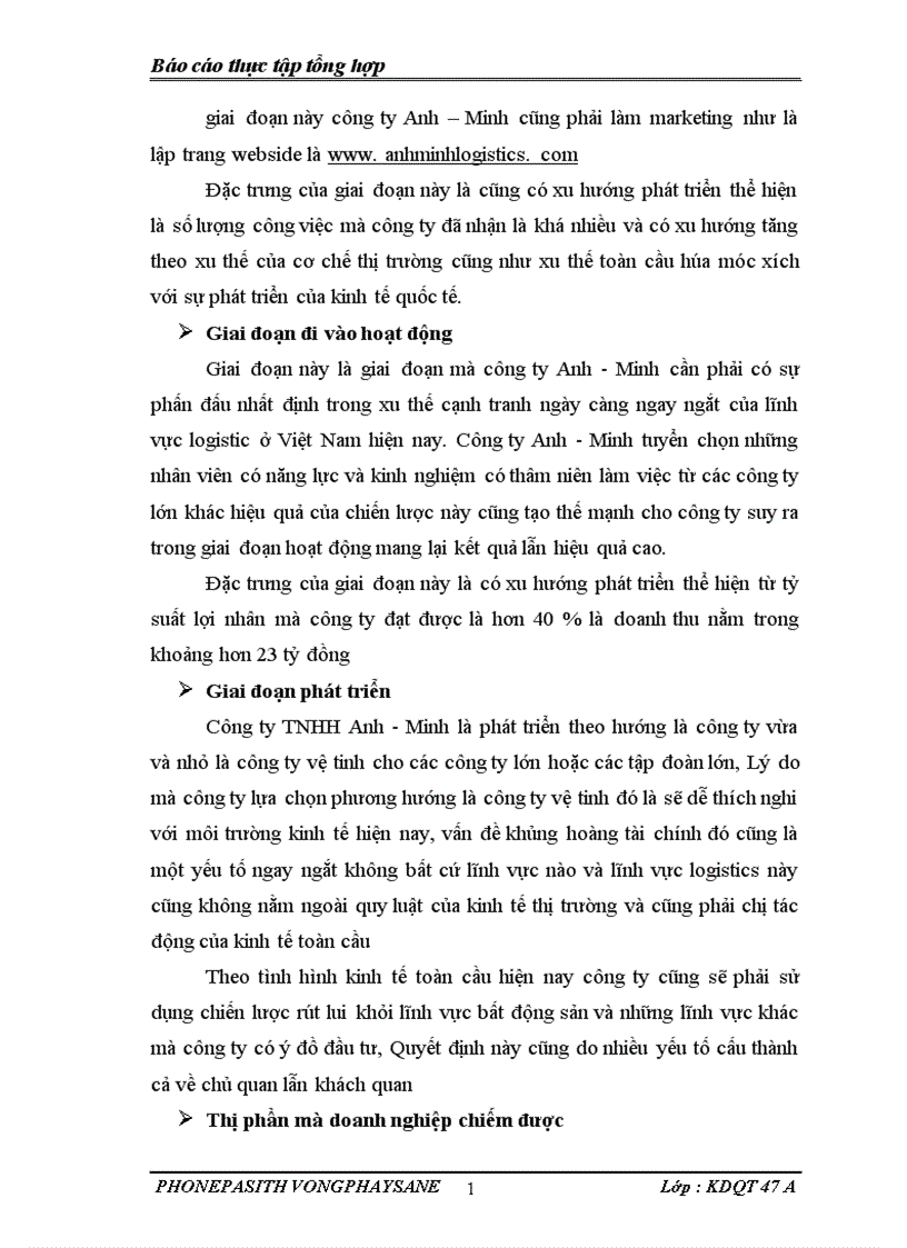 image for page Báo cáo thực tập tổng hợp tại Công ty TNHH DV Anh Minh Logistics