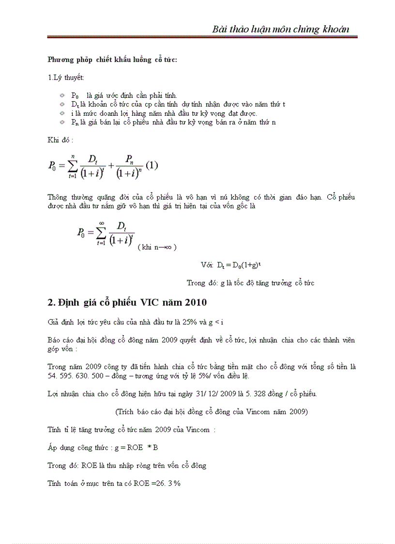 image for page Bài thảo luận môn chứng khoán