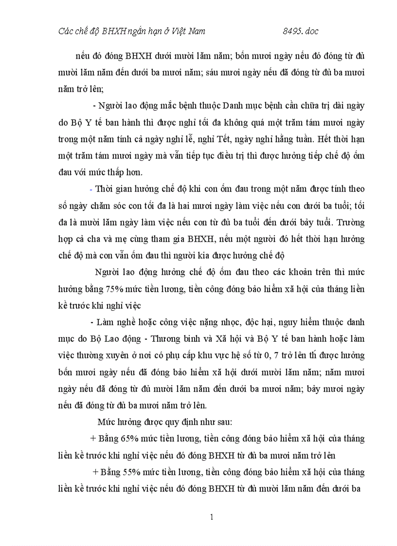 image for page Các chế độ BHXH ngắn hạn ở Việt Nam 1