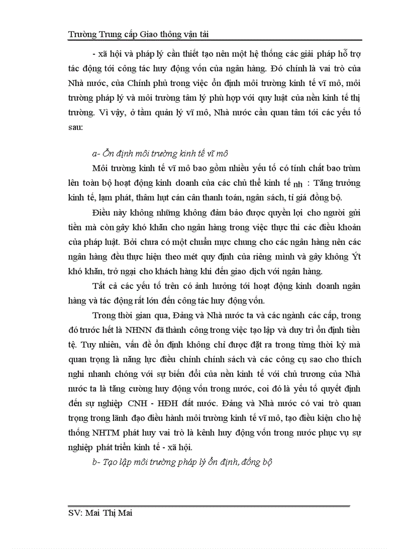 image for page Công tác huy động vốn tại Sở giao dịch I Ngân hàng thương mại Nam Việt thực trạng và giải pháp