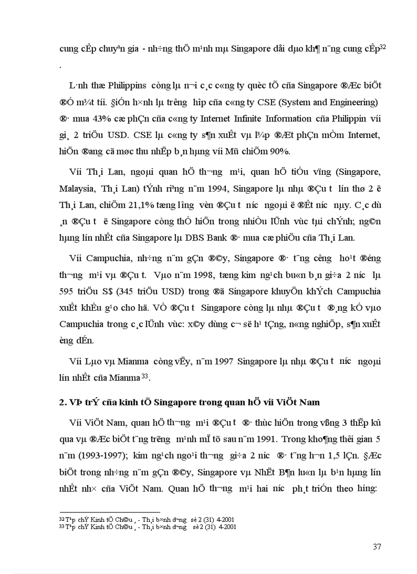 image for page Thực trạng quan hệ kinh tế thương mại Việt Nam Singapore giai đoạn 1995 2001