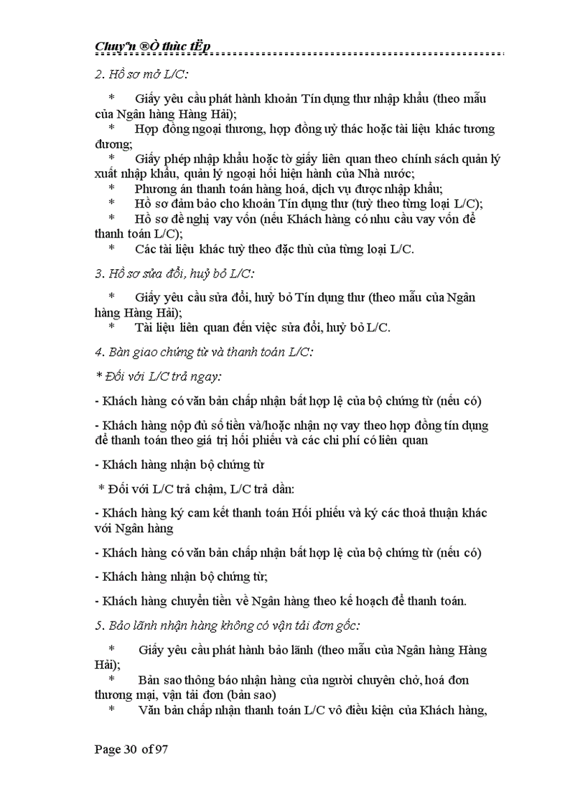 image for page Thực trạng thanh toán L C trong hoạt động XNK của Công ty Cổ Phần Kỹ Thương Sao Đại Hùng