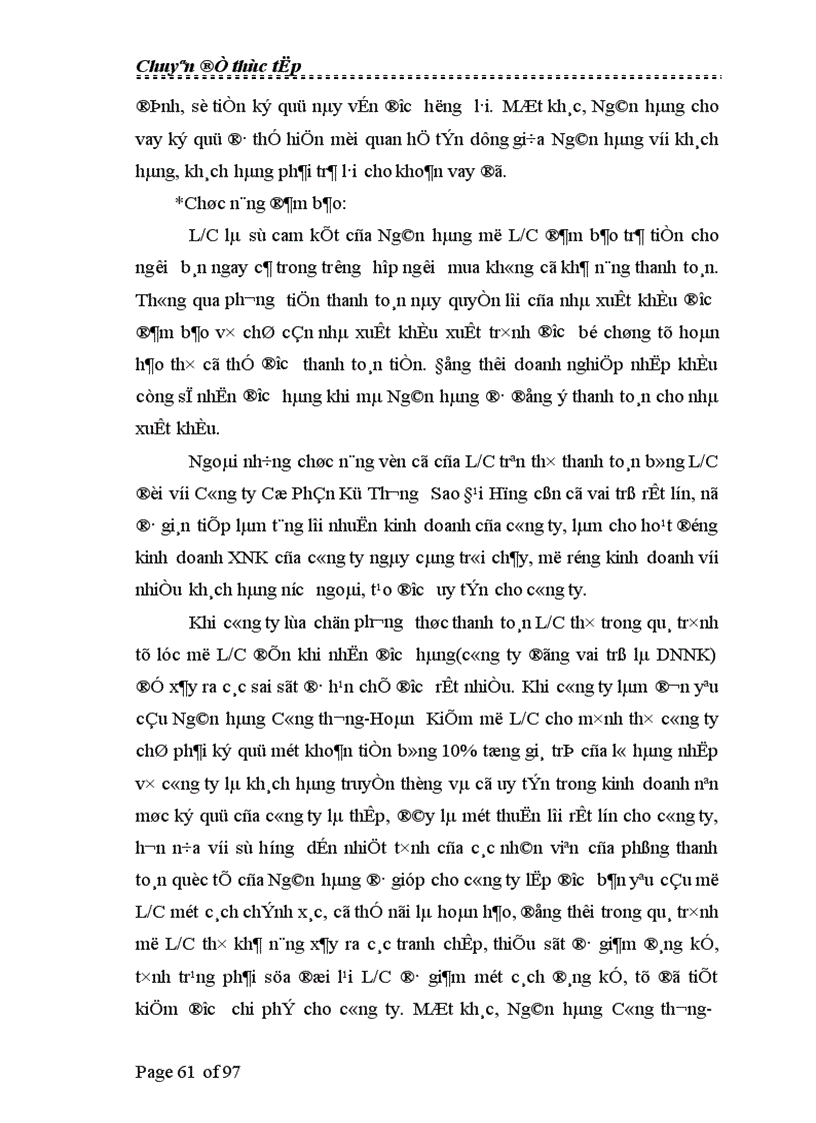 image for page Thực trạng thanh toán L C trong hoạt động XNK của Công ty Cổ Phần Kỹ Thương Sao Đại Hùng