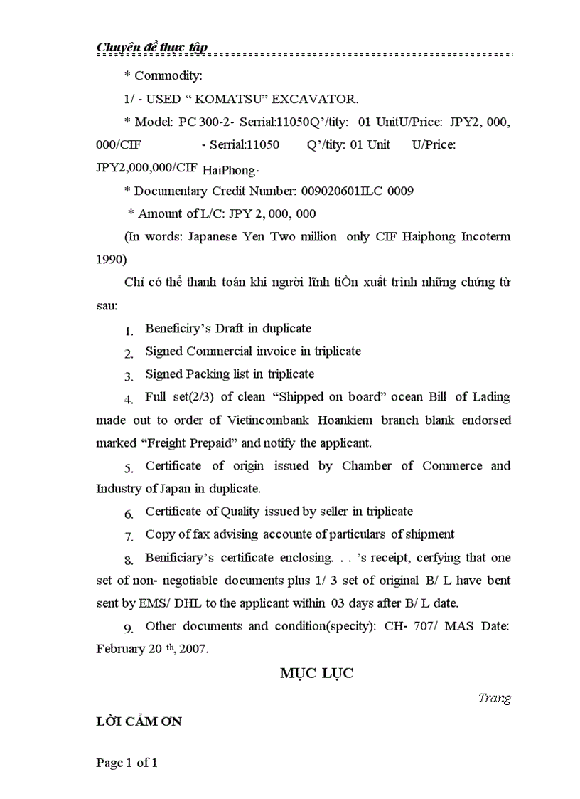 image for page Thực trạng thanh toán L C trong hoạt động XNK của Công ty Cổ Phần Kỹ Thương Sao Đại Hùng
