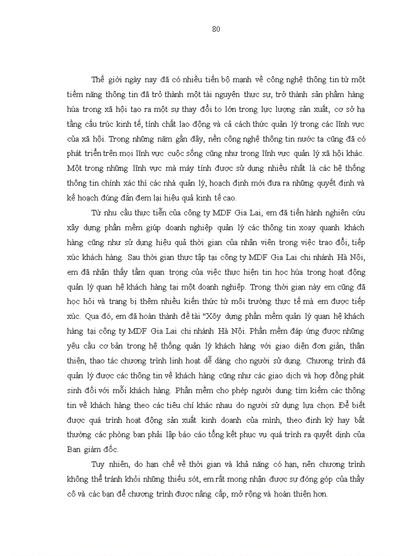 image for page Xây dựng phần mềm quản lý quan hệ khách hàng tại công ty MDF Gia Lai chi nhánh Hà Nội