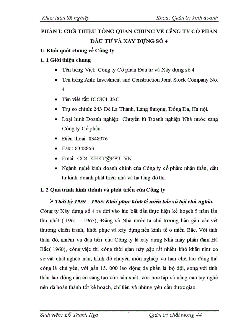 image for page Nâng cao chất lượng nguồn nhân lực tại Công ty Cổ phần đầu tư và xây dựng số 4 1