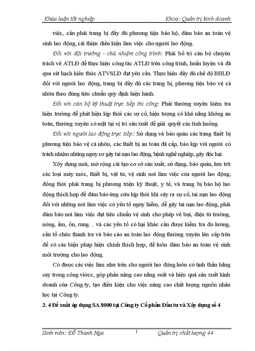 image for page Nâng cao chất lượng nguồn nhân lực tại Công ty Cổ phần đầu tư và xây dựng số 4 1