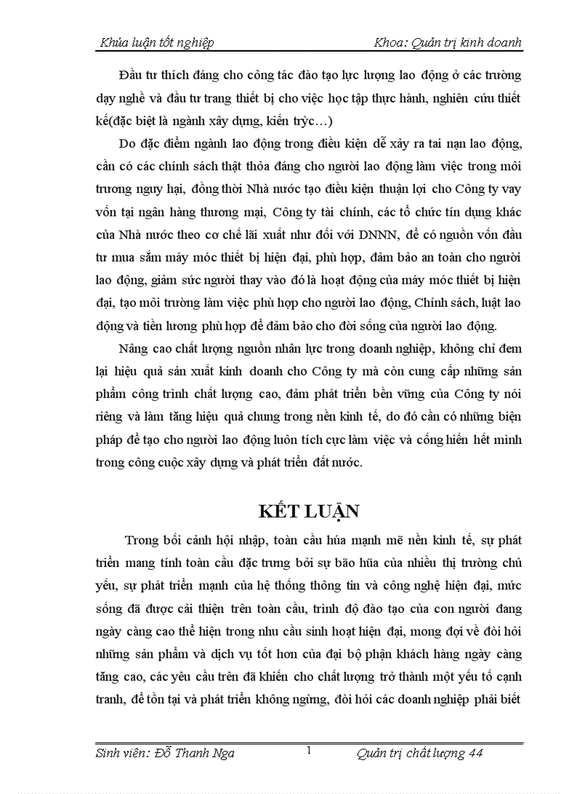 image for page Nâng cao chất lượng nguồn nhân lực tại Công ty Cổ phần đầu tư và xây dựng số 4 1