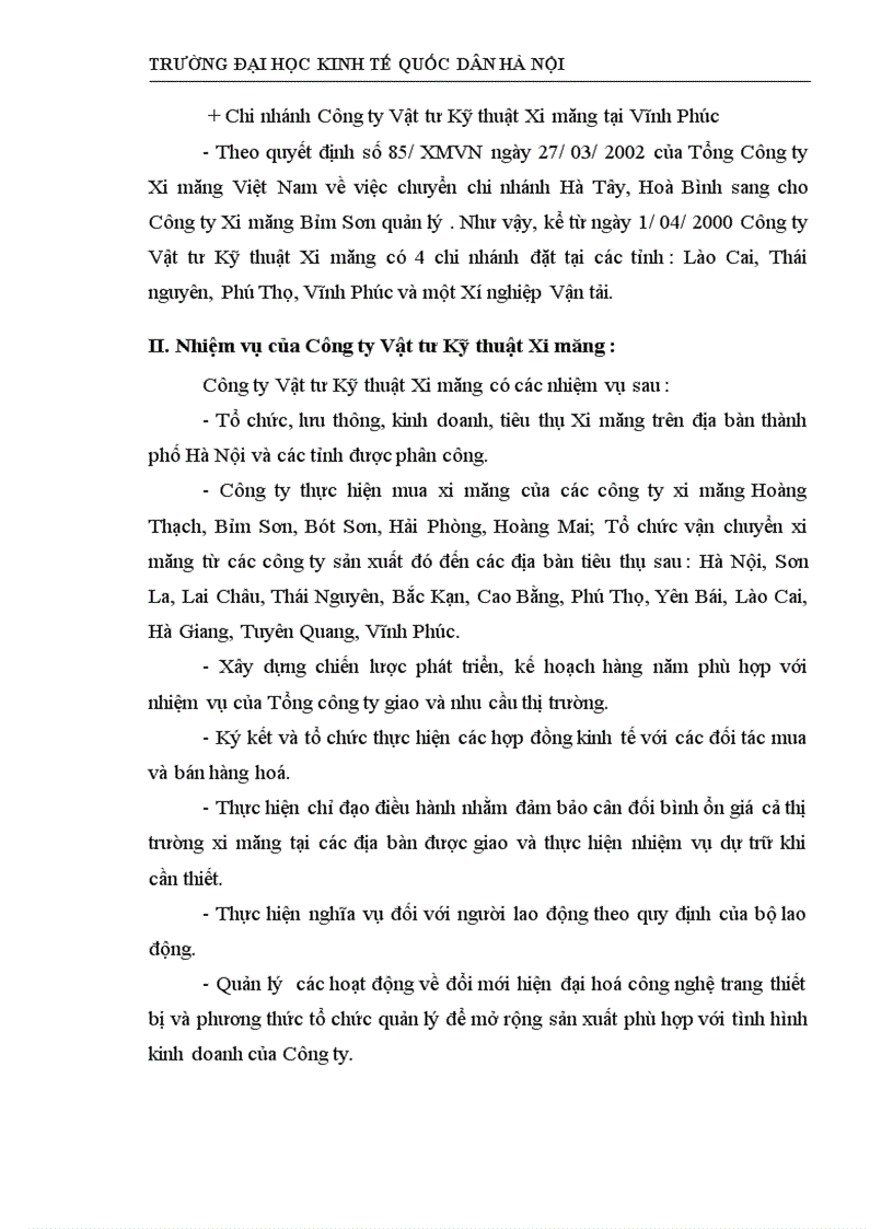 image for page Về một số giải pháp để đẩy mạnh công tác bán hàng tại Công ty Vật tư Kỹ thuật Xi măng Đề cương