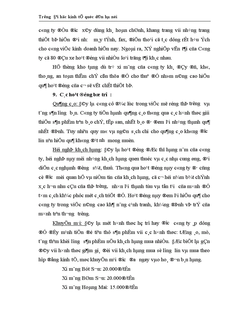 image for page Về một số giải pháp để đẩy mạnh công tác bán hàng tại Công ty Vật tư Kỹ thuật Xi măng Đề cương