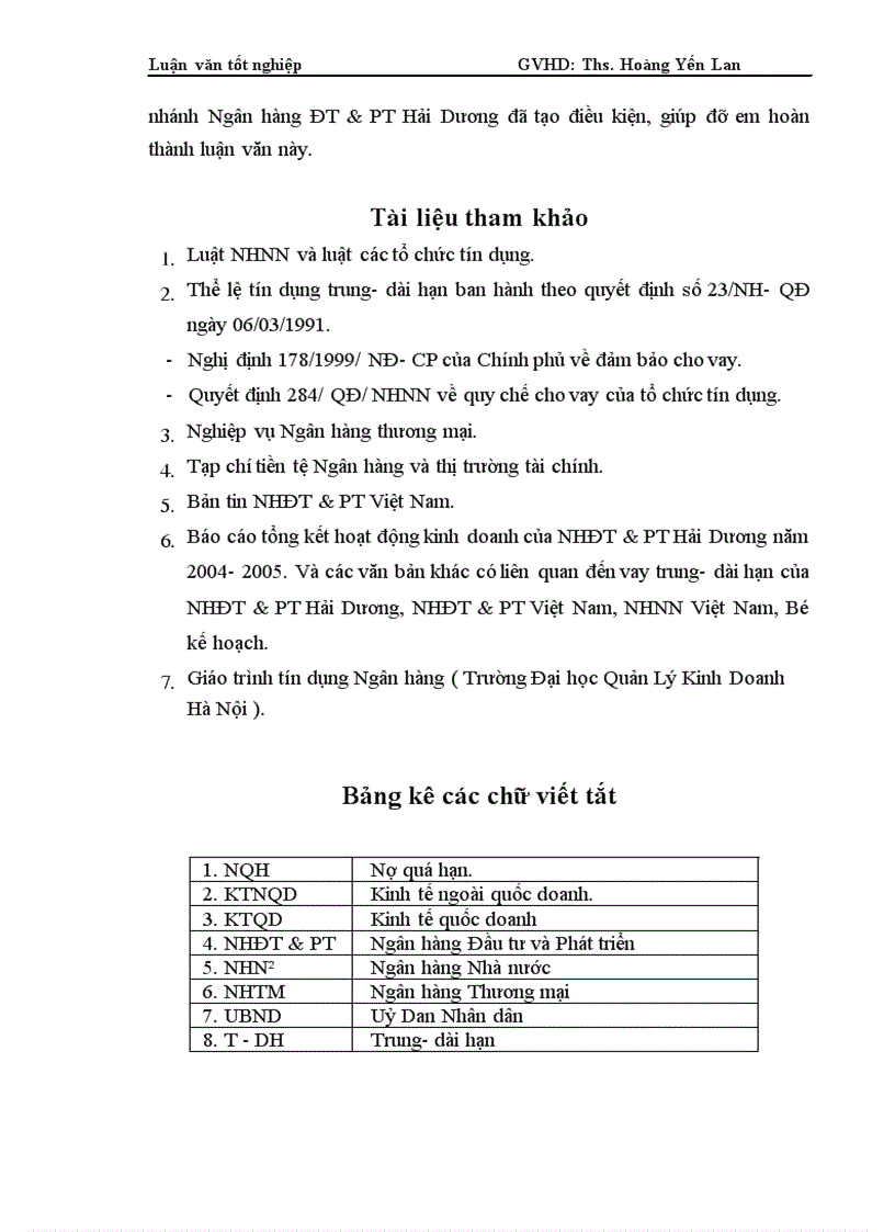 image for page Một số giải pháp nâng cao chất lượng tín dụng trung dài hạn tại Chi nhánh Ngân hàng ĐT PT Hải Dương 1