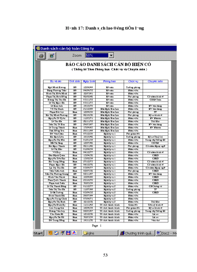 image for page Phân tích thiết kế hệ thống quản lý hồ sơ cán bộ 1