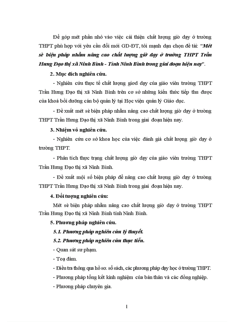 image for page Một số biện pháp nhằm nâng cao chất lượng giờ dạy ở trường THPT Trần Hưng Đạo thị xã Ninh Bình Tỉnh Ninh Bình trong giai đoạn hiện nay 1