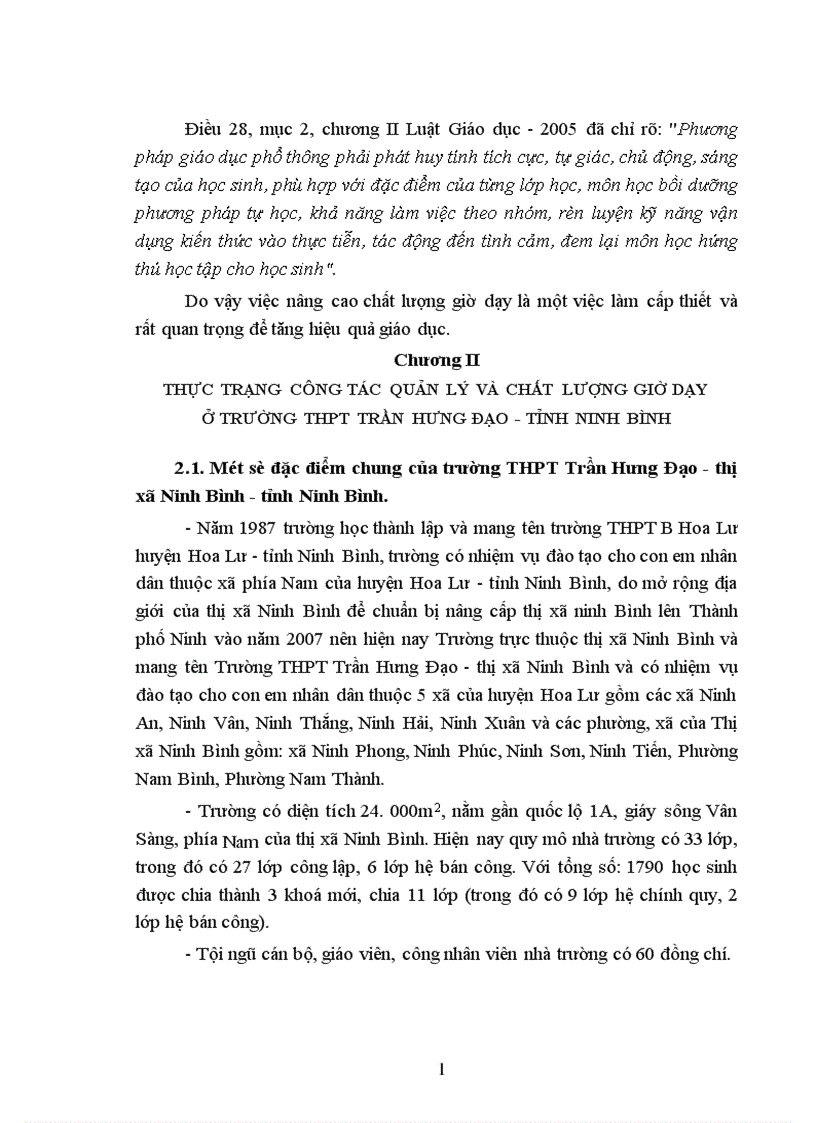 image for page Một số biện pháp nhằm nâng cao chất lượng giờ dạy ở trường THPT Trần Hưng Đạo thị xã Ninh Bình Tỉnh Ninh Bình trong giai đoạn hiện nay 1