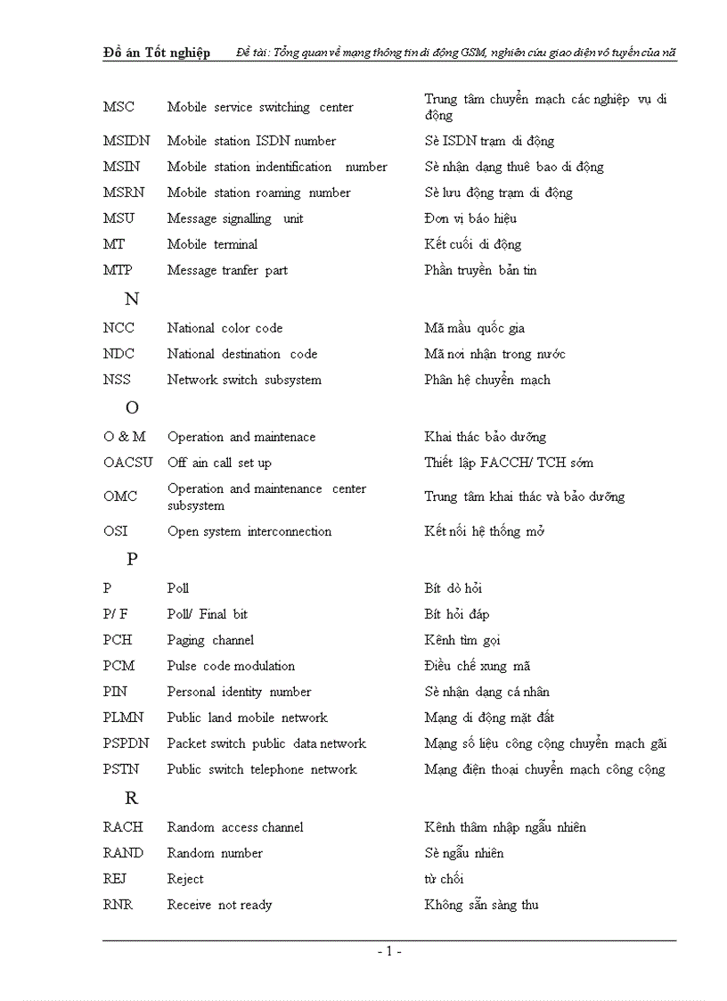 image for page Tổng quan về mạng thông tin di động GSM nghiên cứu giao diện vô tuyến của nó 1