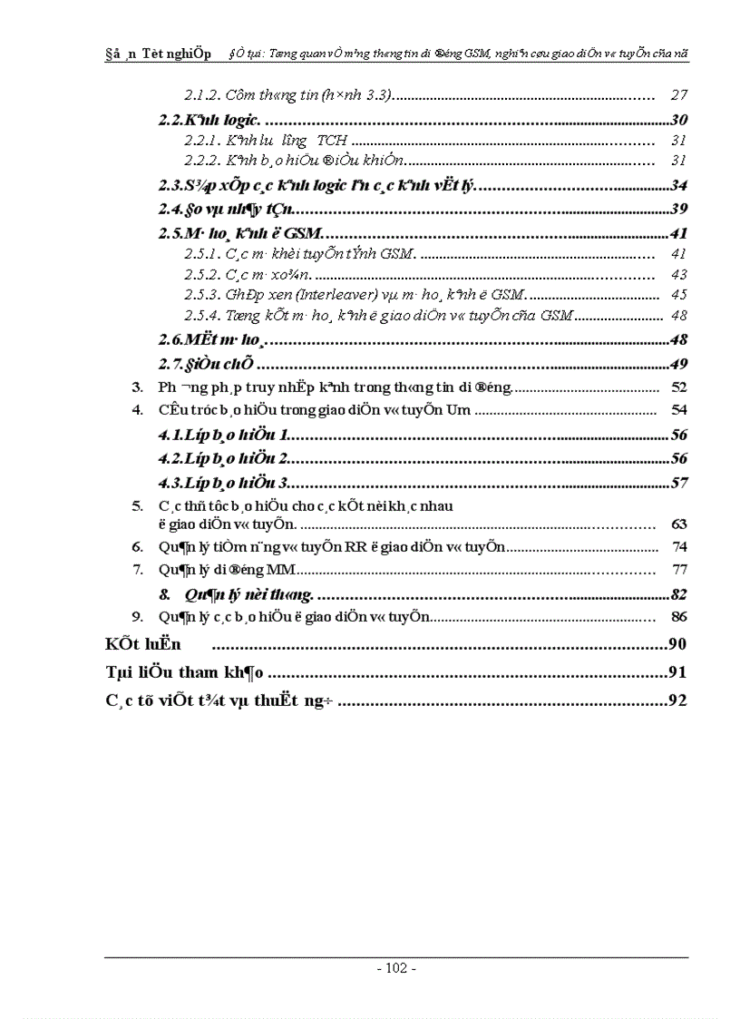 image for page Tổng quan về mạng thông tin di động GSM nghiên cứu giao diện vô tuyến của nó 1