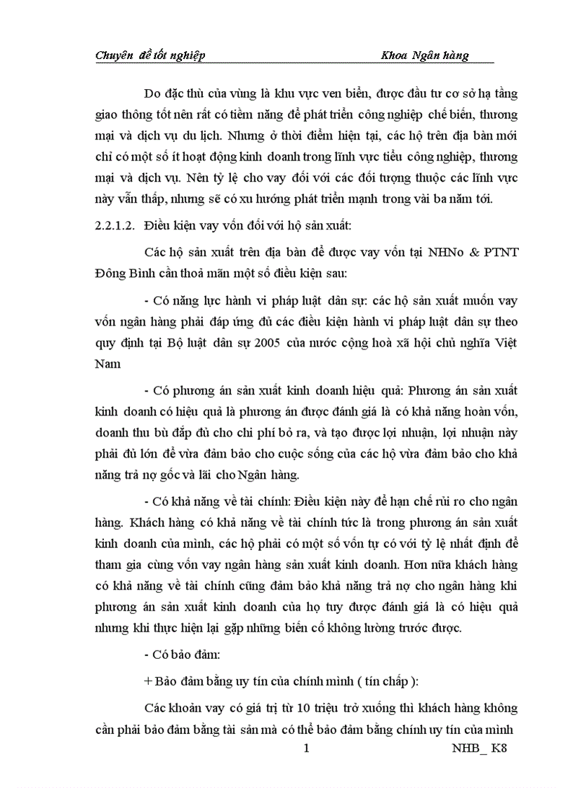 image for page Nâng cao chất lượng tín dụng đối với hộ sản xuất tại NHNo PTNT Đông Bình tỉnh Nam Định 1