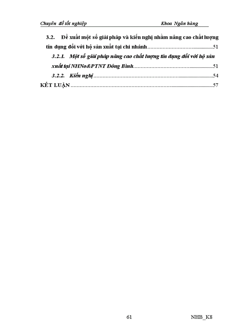 image for page Nâng cao chất lượng tín dụng đối với hộ sản xuất tại NHNo PTNT Đông Bình tỉnh Nam Định 1