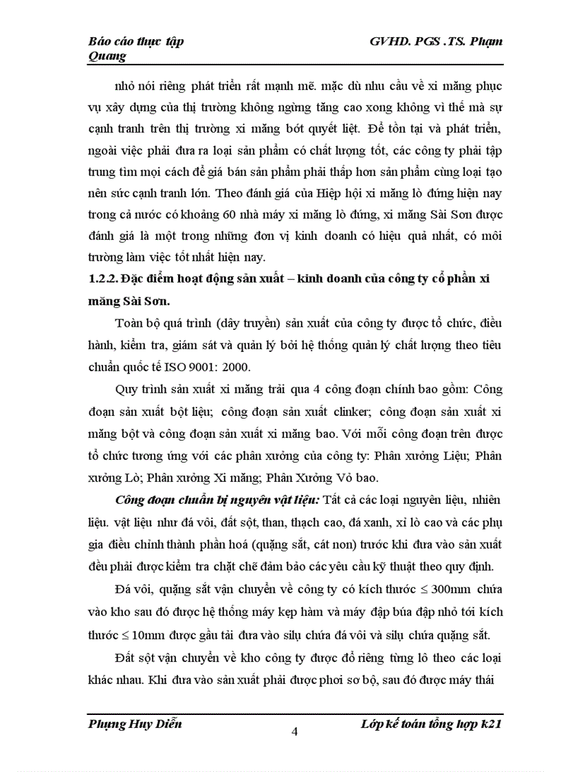 image for page Một số đánh giá về tình hình tổ chức hạch toán kế toán tại Công ty cổ phần xi măng Sài Sơn