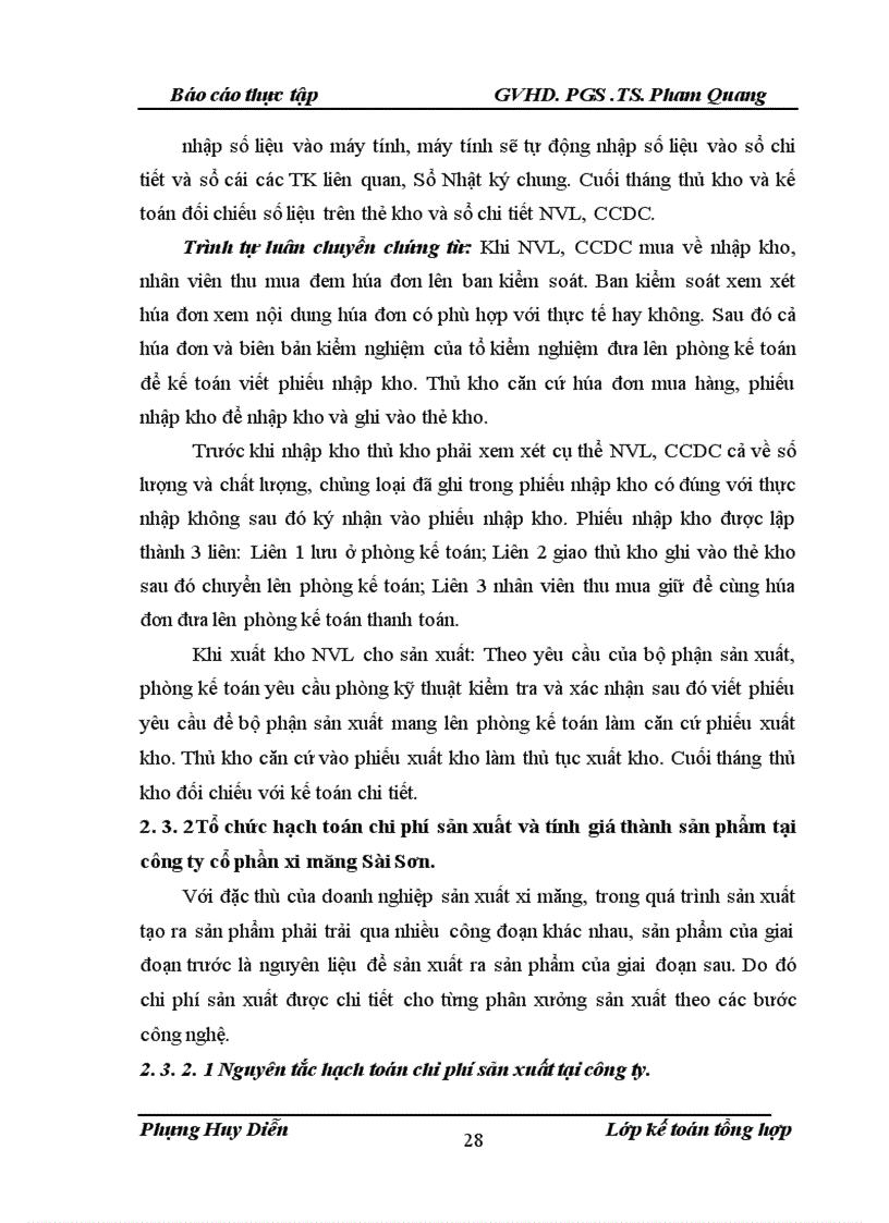 image for page Một số đánh giá về tình hình tổ chức hạch toán kế toán tại Công ty cổ phần xi măng Sài Sơn