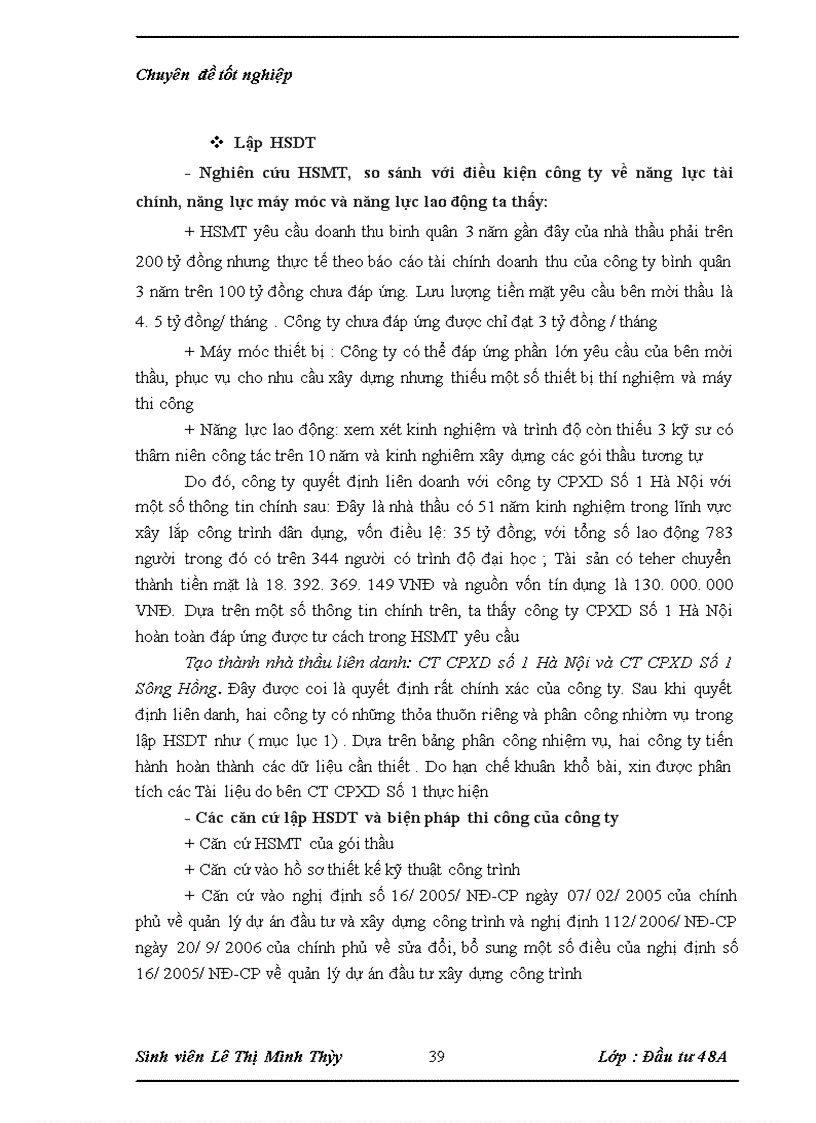 image for page Một số giải pháp nhằm nâng cao khả năng thắng thầu trong đấu thầu xây lắp tại công ty cổ phần xây dựng Số 1 Sông Hồng