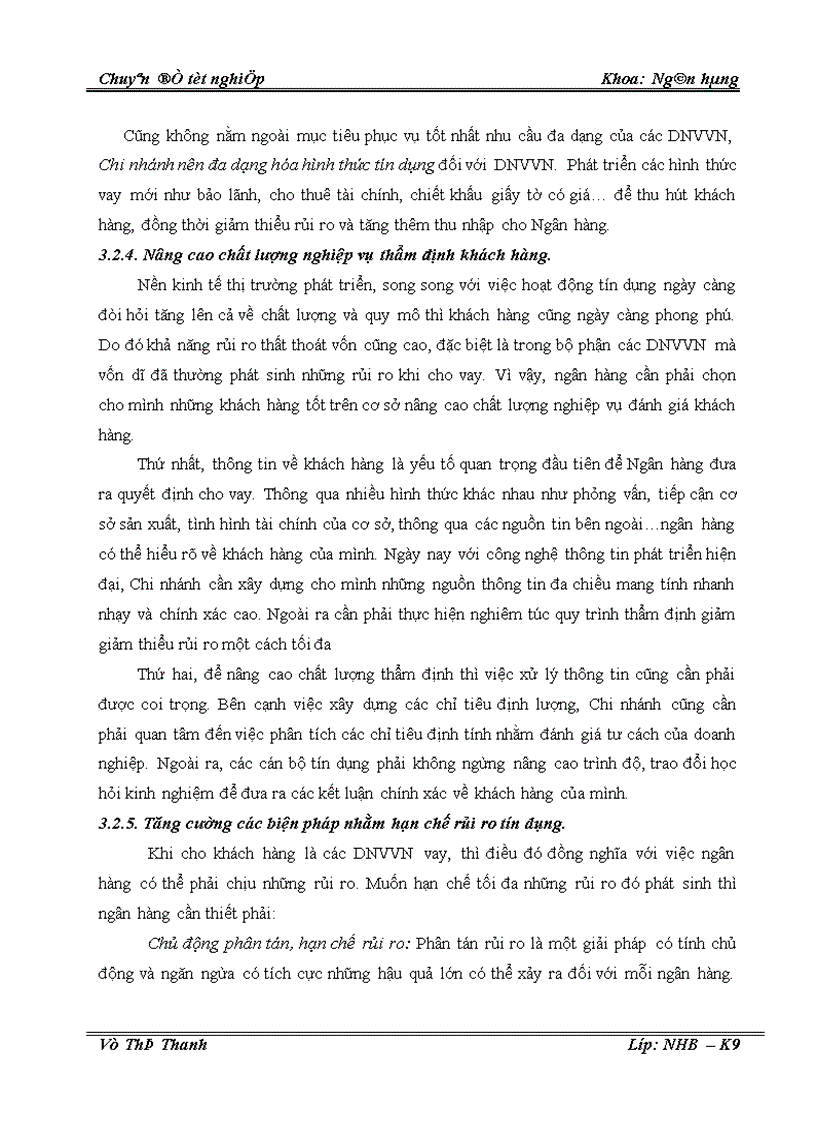 image for page Một số giải pháp nâng cao chất lượng tín dụng đối với doanh nghiệp vừa và nhỏ tại Chi nhánh Ngân hàng Công thương Hoàng Mai 1