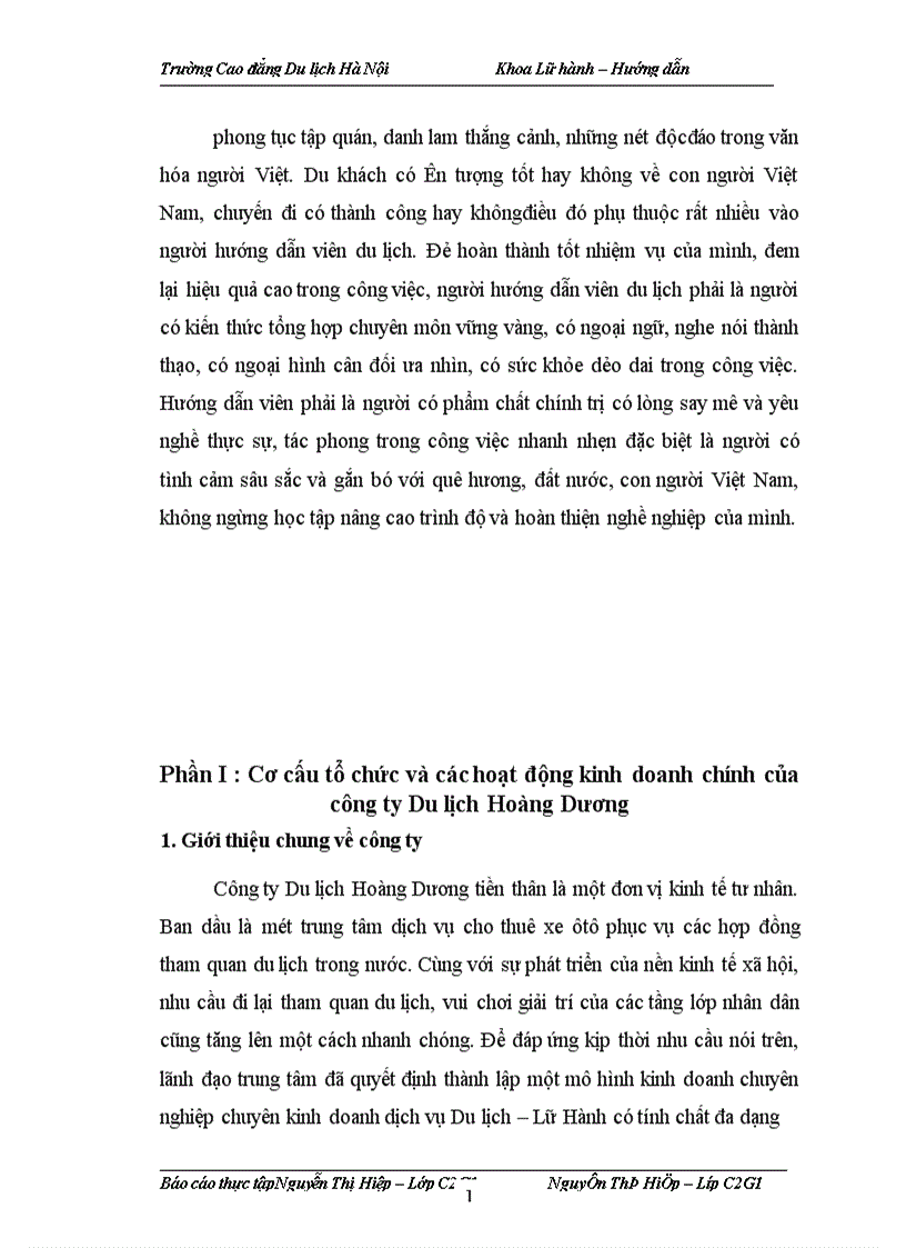 image for page Báo cáo thực tập tại Công ty Cổ phần xây dựng và Du lịch quốc tế Hoàng Dương