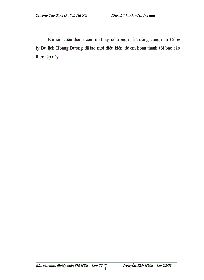 image for page Báo cáo thực tập tại Công ty Cổ phần xây dựng và Du lịch quốc tế Hoàng Dương