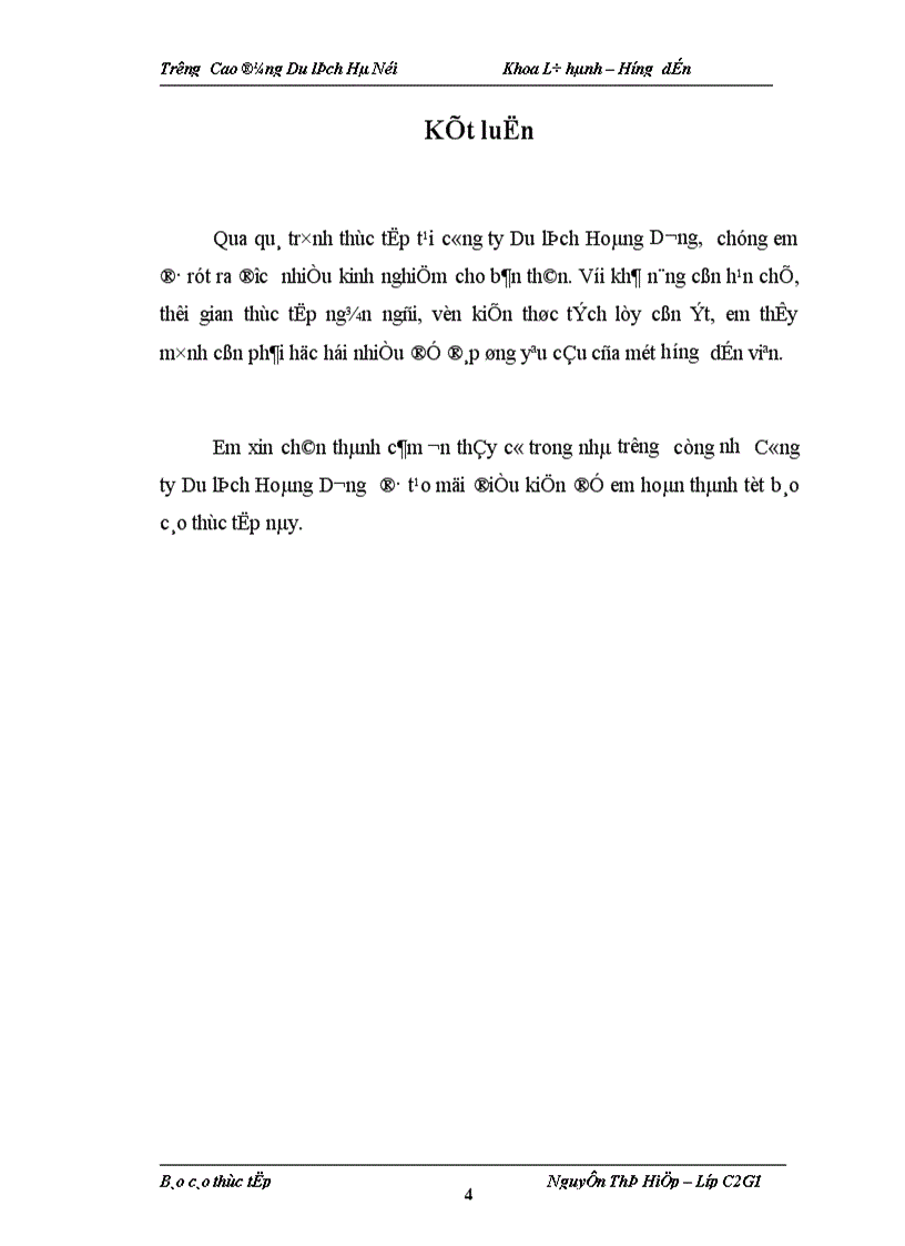 image for page Báo cáo thực tập tại Công ty Cổ phần xây dựng và Du lịch quốc tế Hoàng Dương