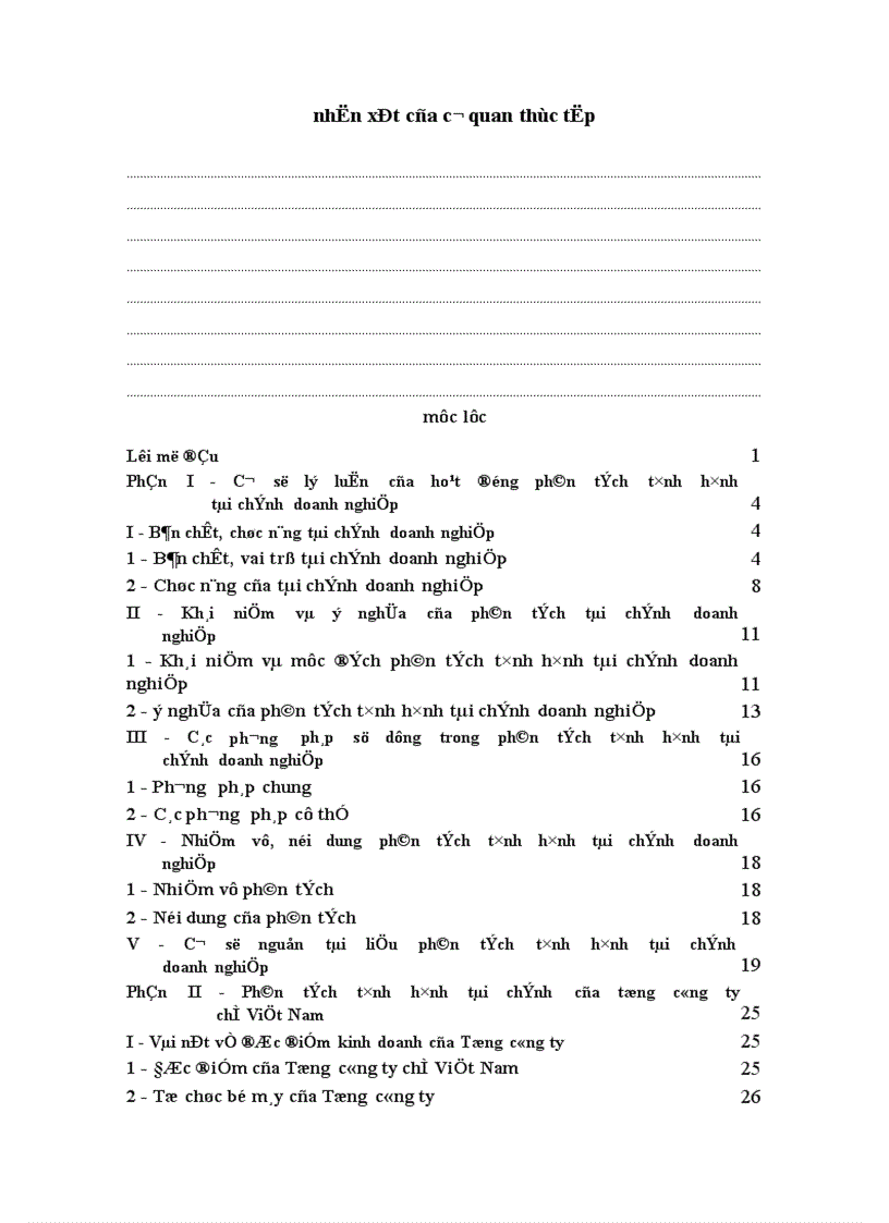 image for page Phân tích tình hình tài chính doanh nghiệp và những giải pháp góp phần nâng cao khả năng tài chính của Tổng công ty chè Việt nam 1