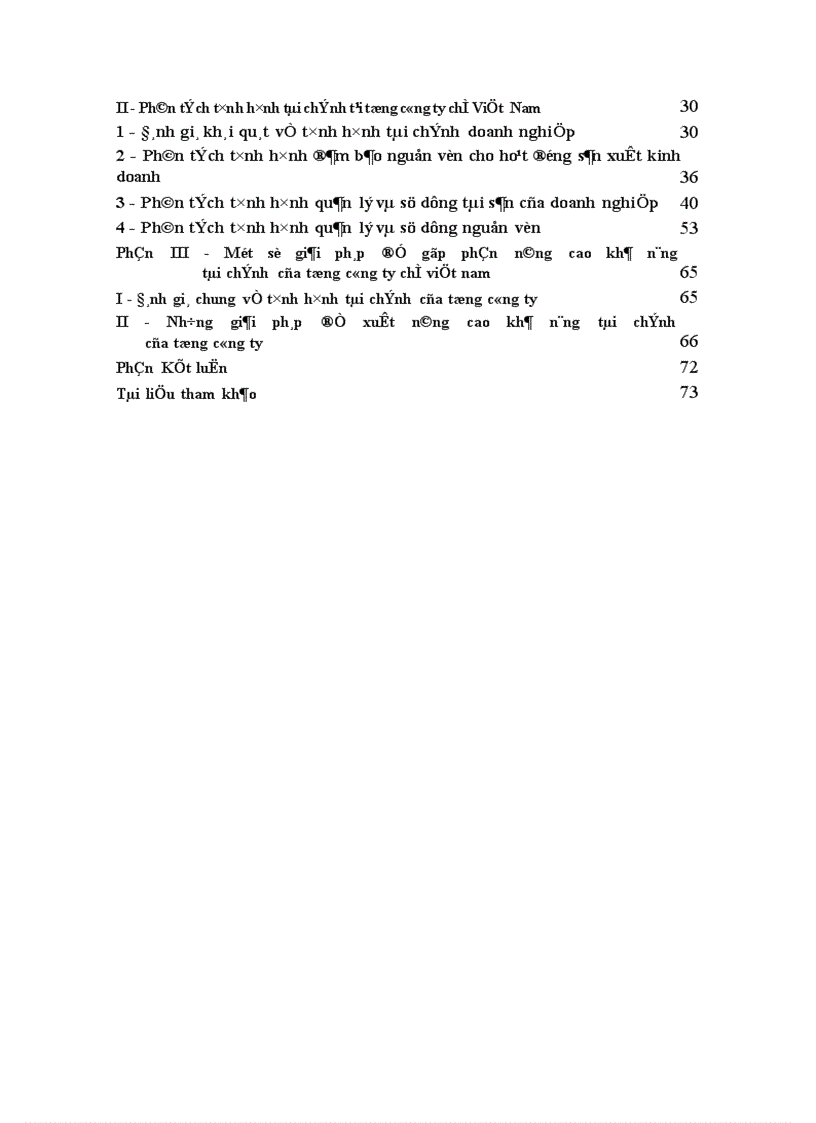image for page Phân tích tình hình tài chính doanh nghiệp và những giải pháp góp phần nâng cao khả năng tài chính của Tổng công ty chè Việt nam 1