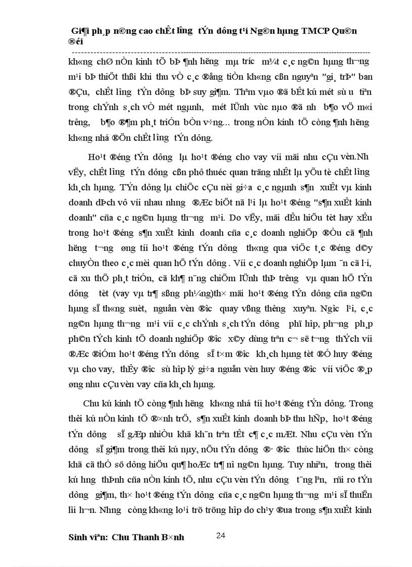 image for page Giải pháp nâng cao chất lượng tín dụng tại Ngân hàng thương mại cổ phần Quân đội 1