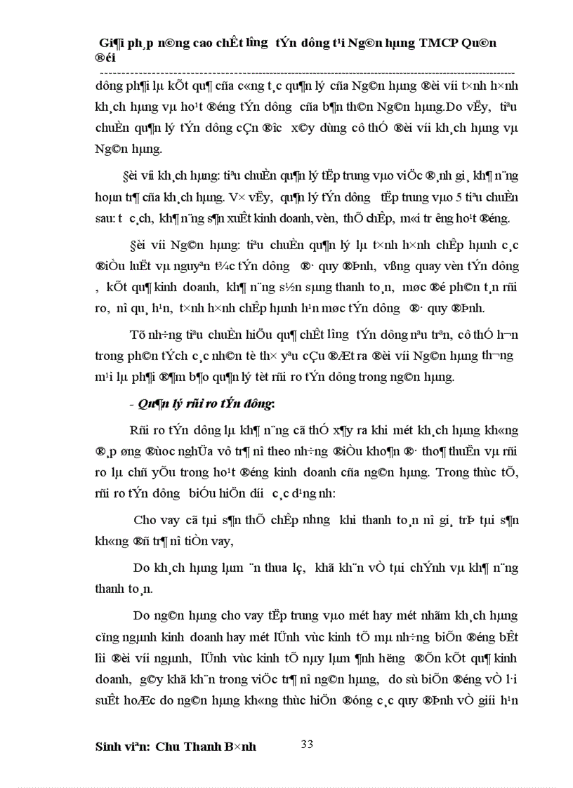 image for page Giải pháp nâng cao chất lượng tín dụng tại Ngân hàng thương mại cổ phần Quân đội 1