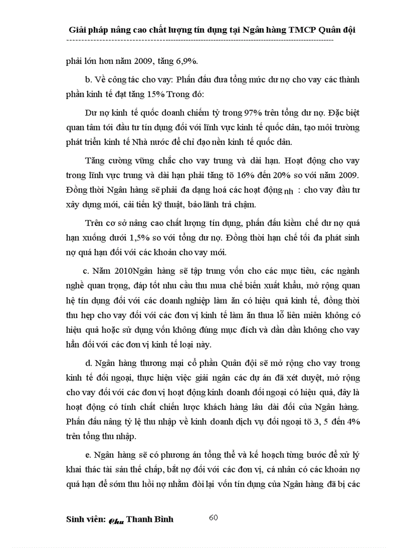 image for page Giải pháp nâng cao chất lượng tín dụng tại Ngân hàng thương mại cổ phần Quân đội 1