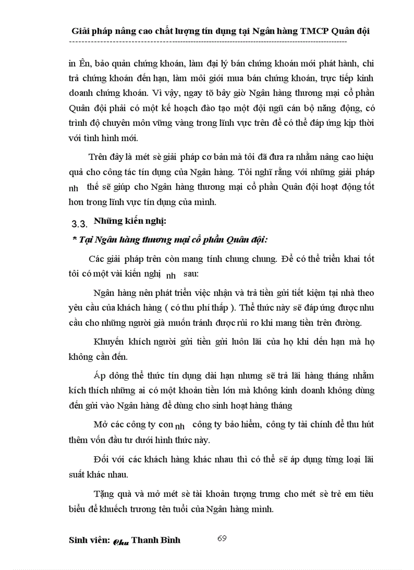 image for page Giải pháp nâng cao chất lượng tín dụng tại Ngân hàng thương mại cổ phần Quân đội 1