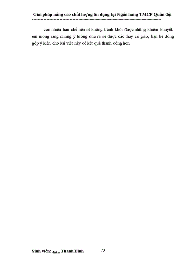 image for page Giải pháp nâng cao chất lượng tín dụng tại Ngân hàng thương mại cổ phần Quân đội 1