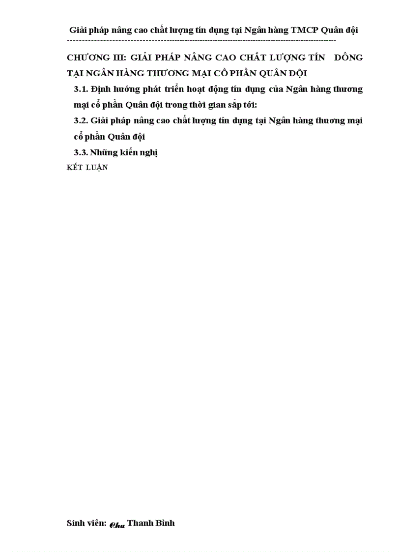 image for page Giải pháp nâng cao chất lượng tín dụng tại Ngân hàng thương mại cổ phần Quân đội 1