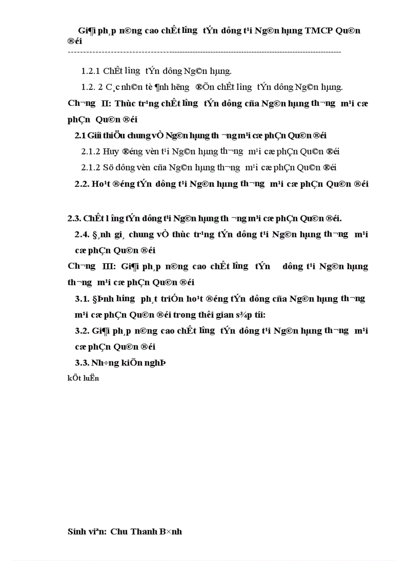 image for page Giải pháp nâng cao chất lượng tín dụng tại Ngân hàng thương mại cổ phần Quân đội 1